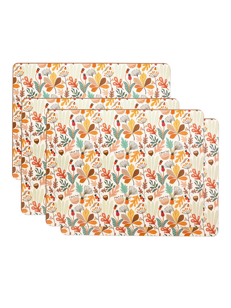 4 Tischsets mit Herbstmotiv