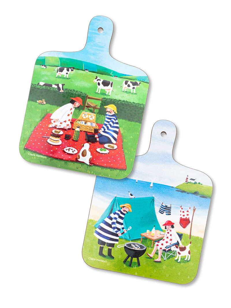 Schneidebretter-Set Mr & Mrs Fish