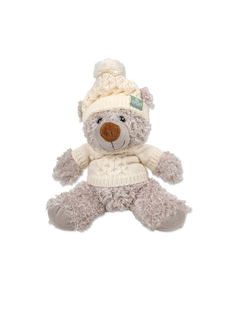 Teddybr mit Aranpullover aus Irland