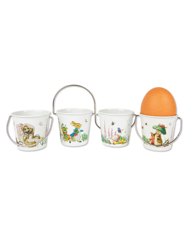 Metall-Eierbecher Peter Rabbit mit Motiven von Beatrix Potter