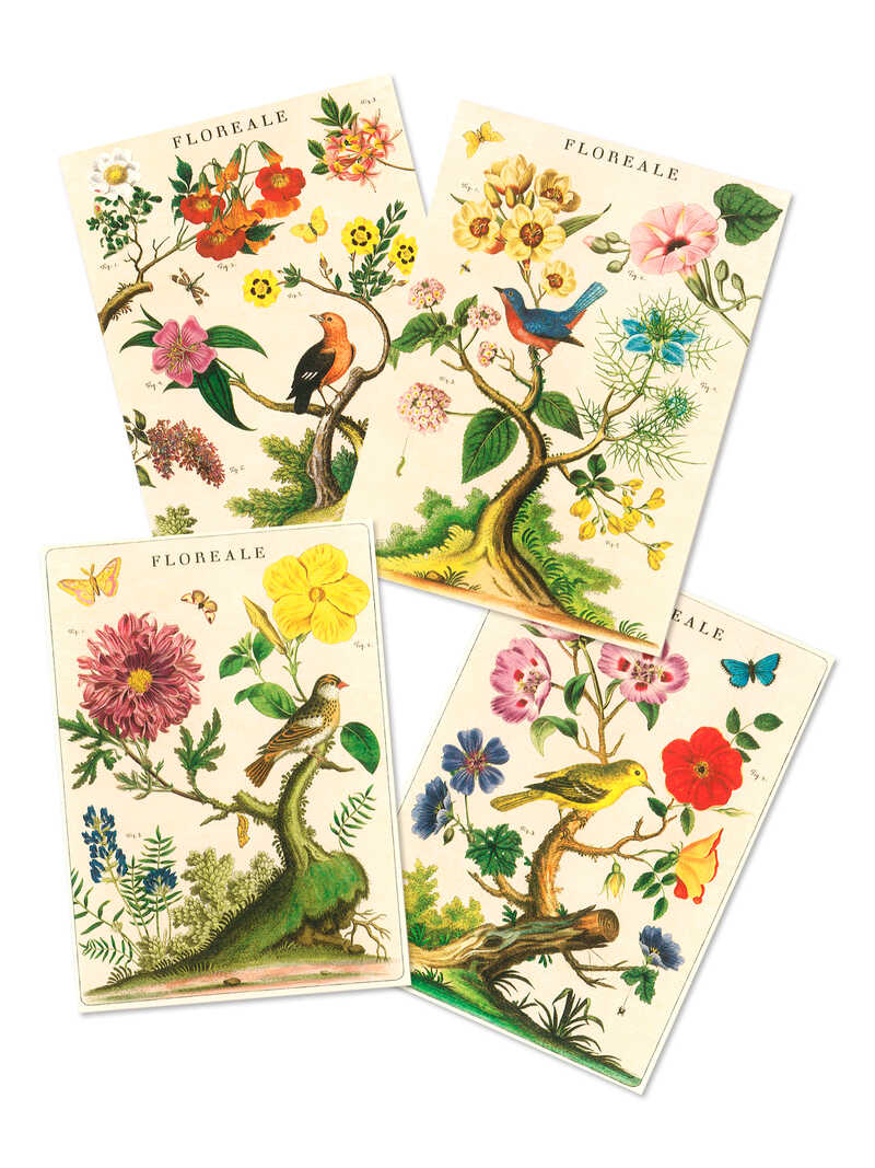 Briefkarten-Set mit Blumen