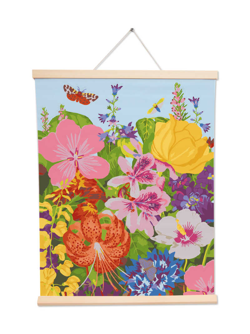 Malen-nach-Zahlen-Set mit Wiesenblumen