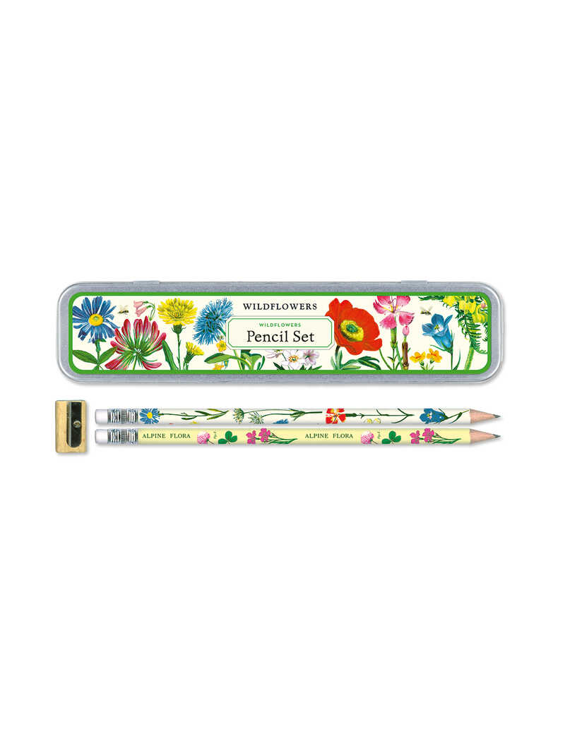 Bleistifte-Set Geschenkbox mit Blumen