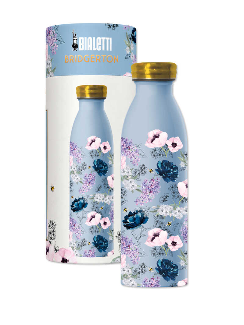 Produktbild zu Edelstahl-Thermosflasche Bridgerton mit Blumenmuster