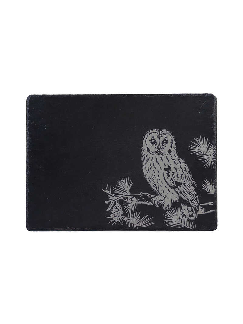 Alternatives Bild 1 zu Servierplatte aus Schiefer Tawny Owl