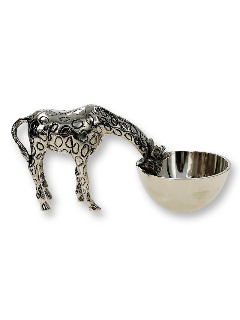 Produktbild zu Aperitifschale Giraffe aus Metall