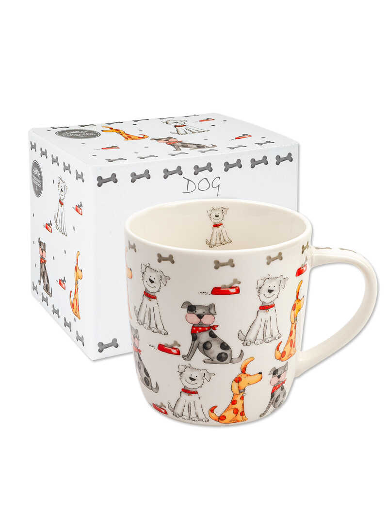 Produktbild zu Henkelbecher Dogs aus Fine China