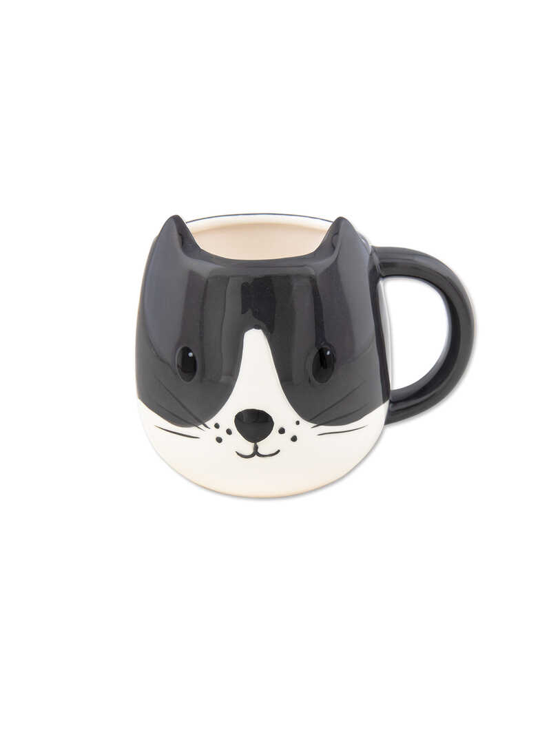 Henkel-Becher Kitty in Schwarz-Wei