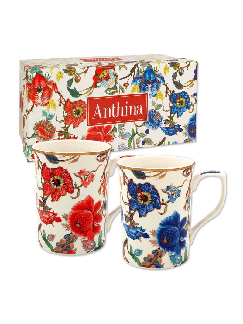 Becherset Anthina mit Blumen