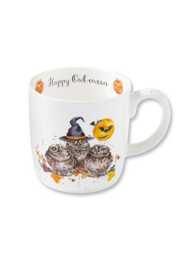 Produktbild zu Porzellanbecher mit Eulen Happy Owloween
