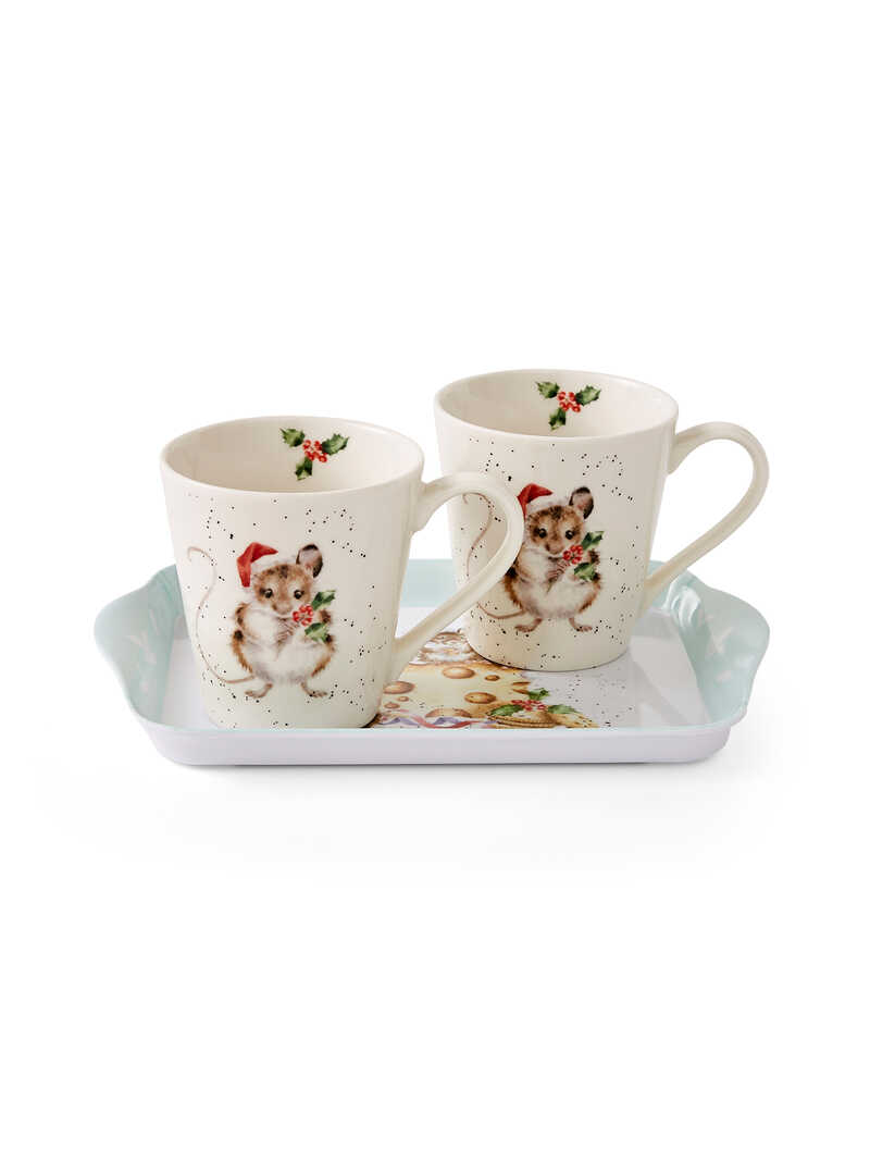 Alternatives Bild 2 zu Becherset mit kleinem Tablett Christmas Mouse & Cheese
