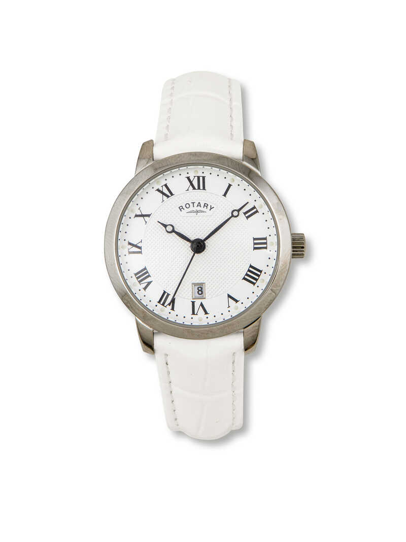 Weiße Damen-Armbanduhr