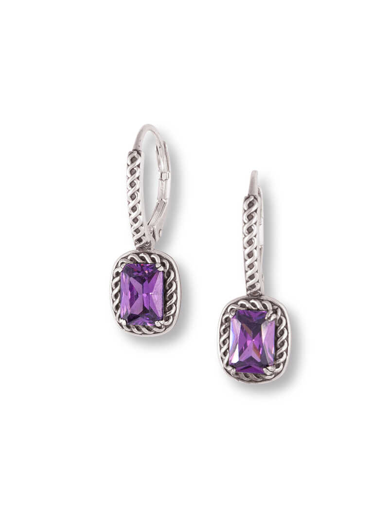 Produktbild zu Amethyst-Ohrringe mit Celtic Band