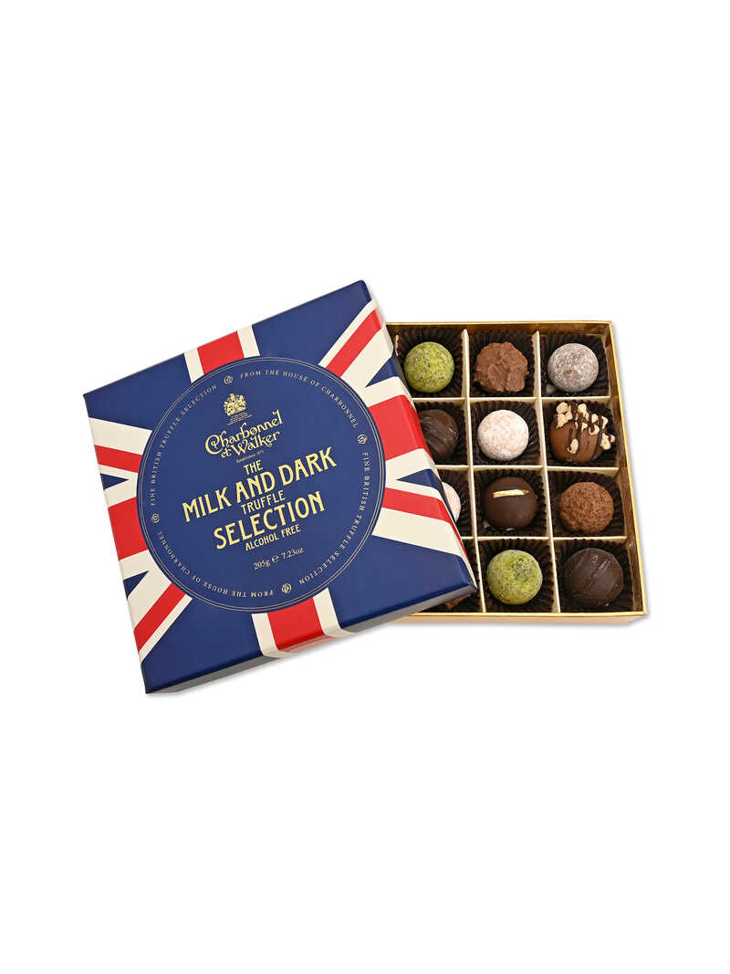 Pralinen-Box Union Jack Milk and Dark Truffle Selection