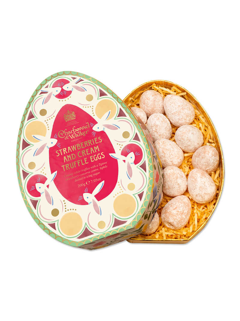 Trffelpralinen Strawberries and Cream Truffle Eggs