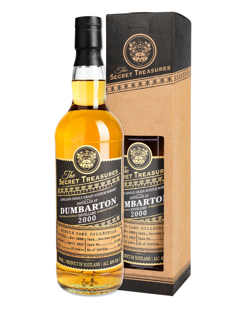 Secret Treasure Dumbarton 2000 Lowland Single Grain Whisky