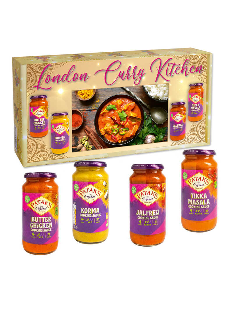 Produktbild zu Geschenkbox mit 4 indischen Kochsaucen