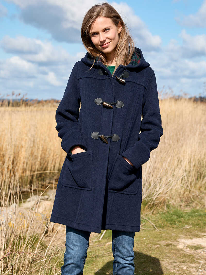 Dufflecoat mit Karofutter fr Damen