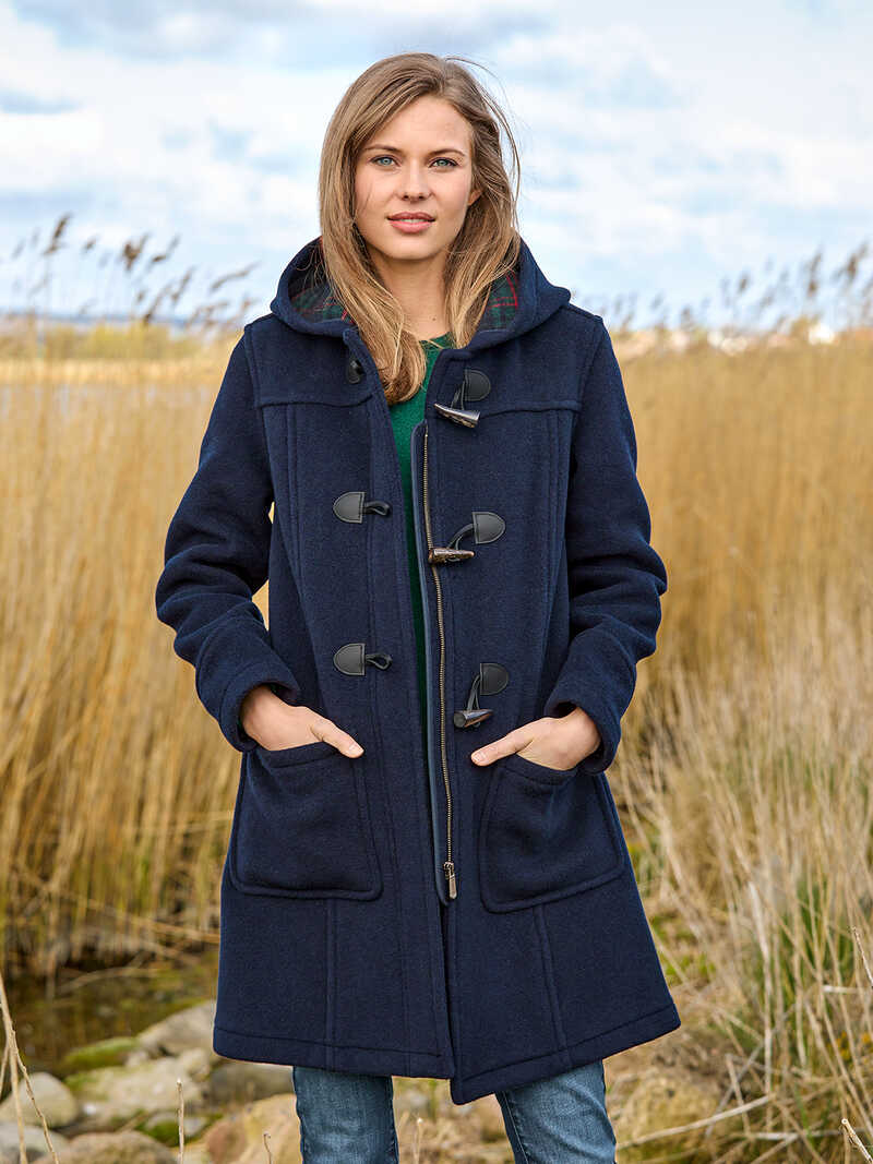 Dufflecoat mit Karofutter fr Damen