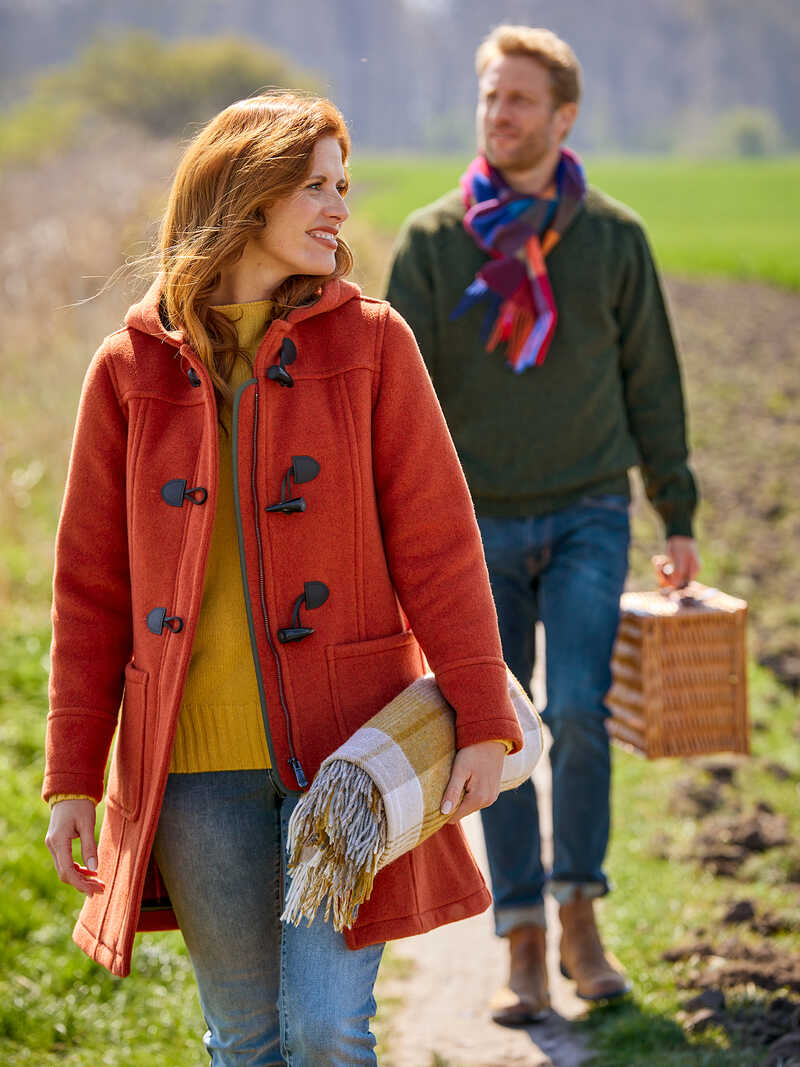 Dufflecoat in Burnt Orange von London Tradition