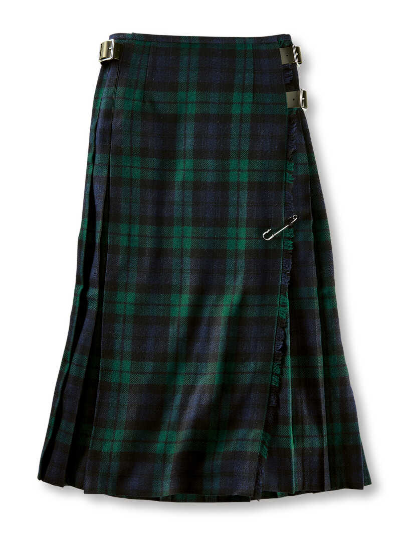 Langer Damenkilt Black Watch Tartan
