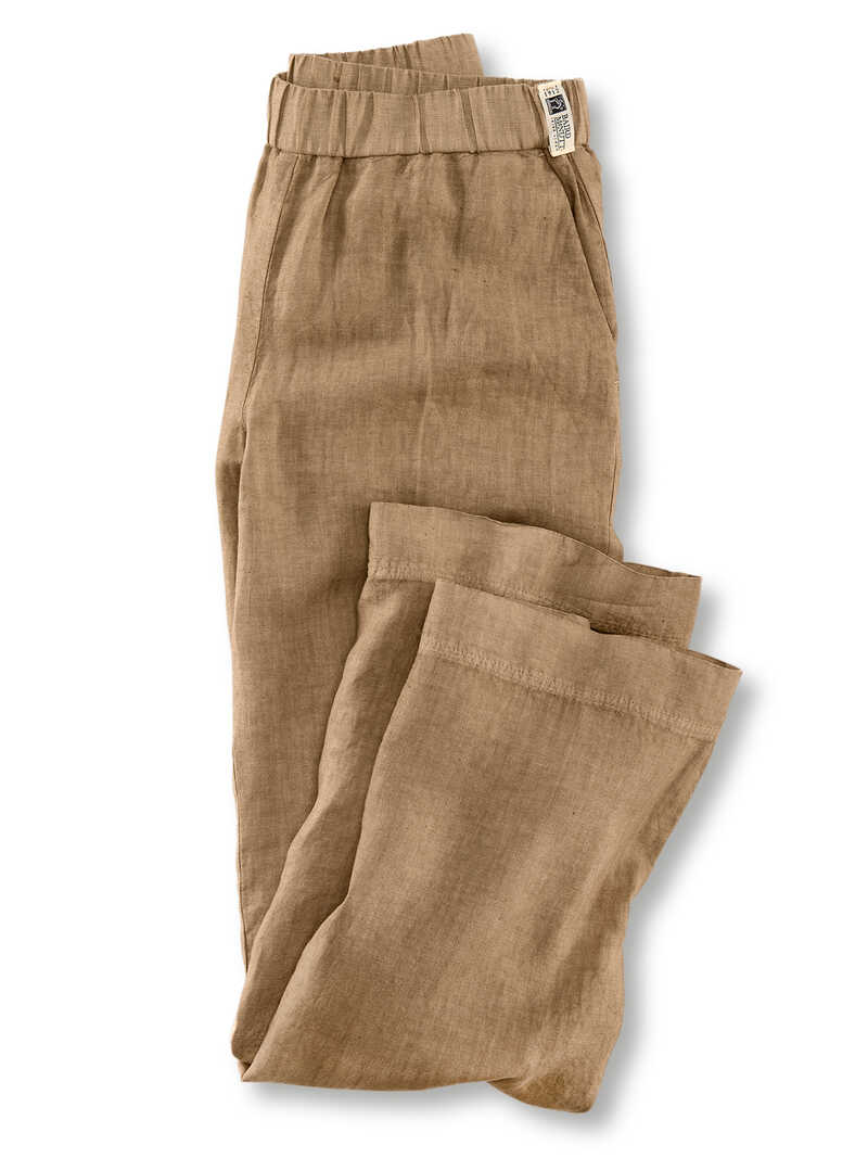 Braune Leinenhose