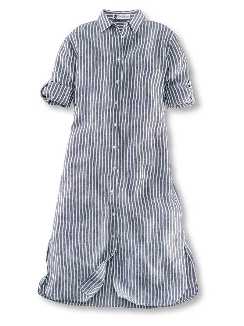 Leinen-Streifenkleid