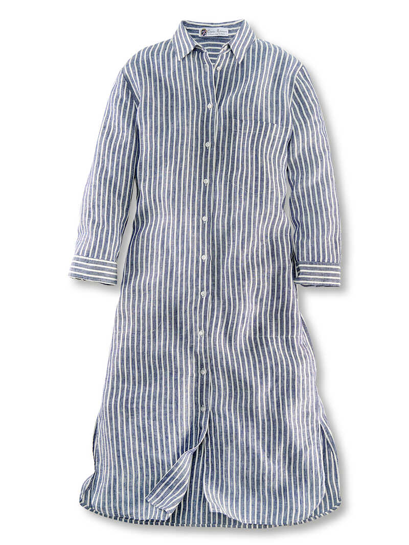 Leinen-Streifenkleid