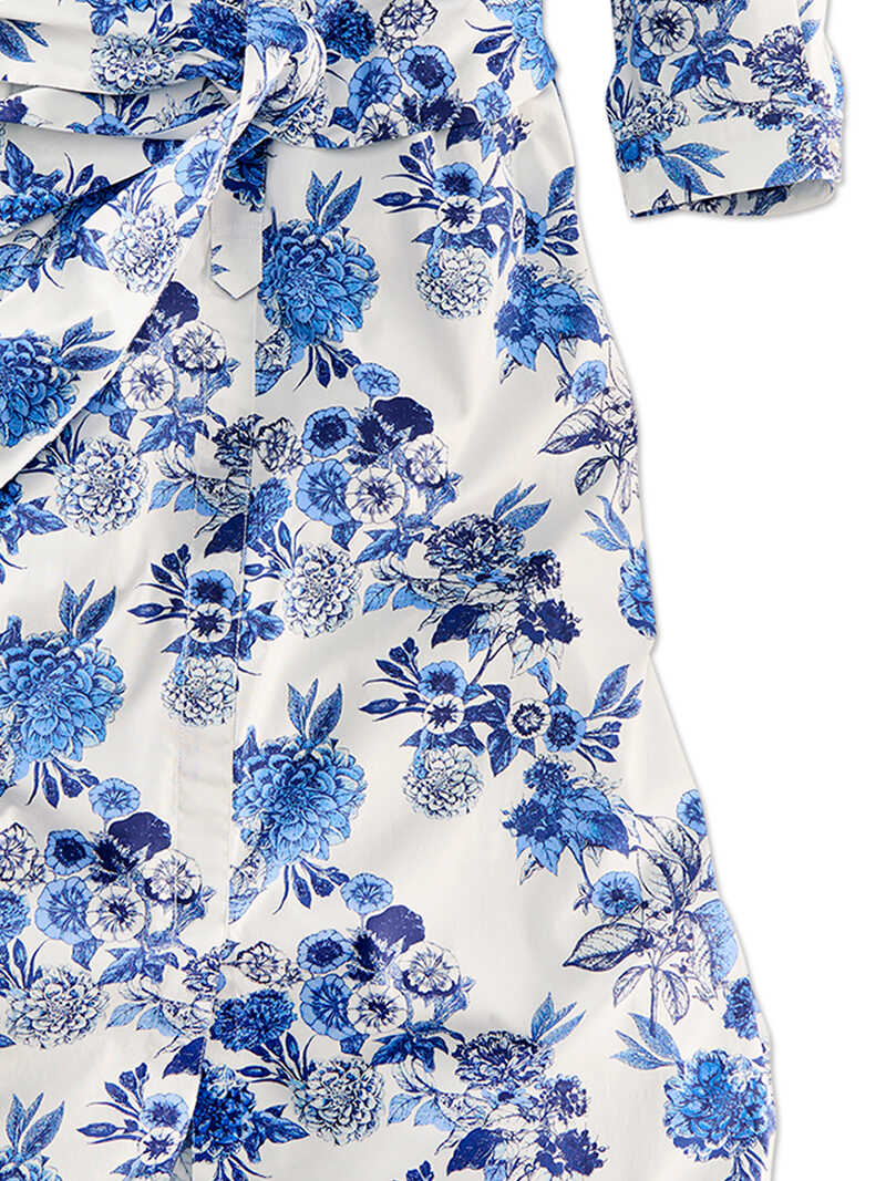 Blumenkleid im Hemdblusenstil