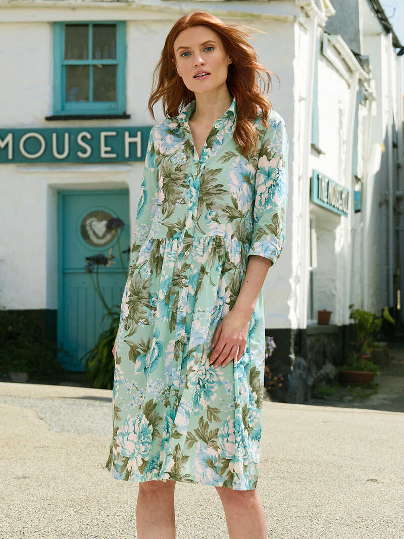 Produktbild zu Bl�tenkleid im Blusenstil