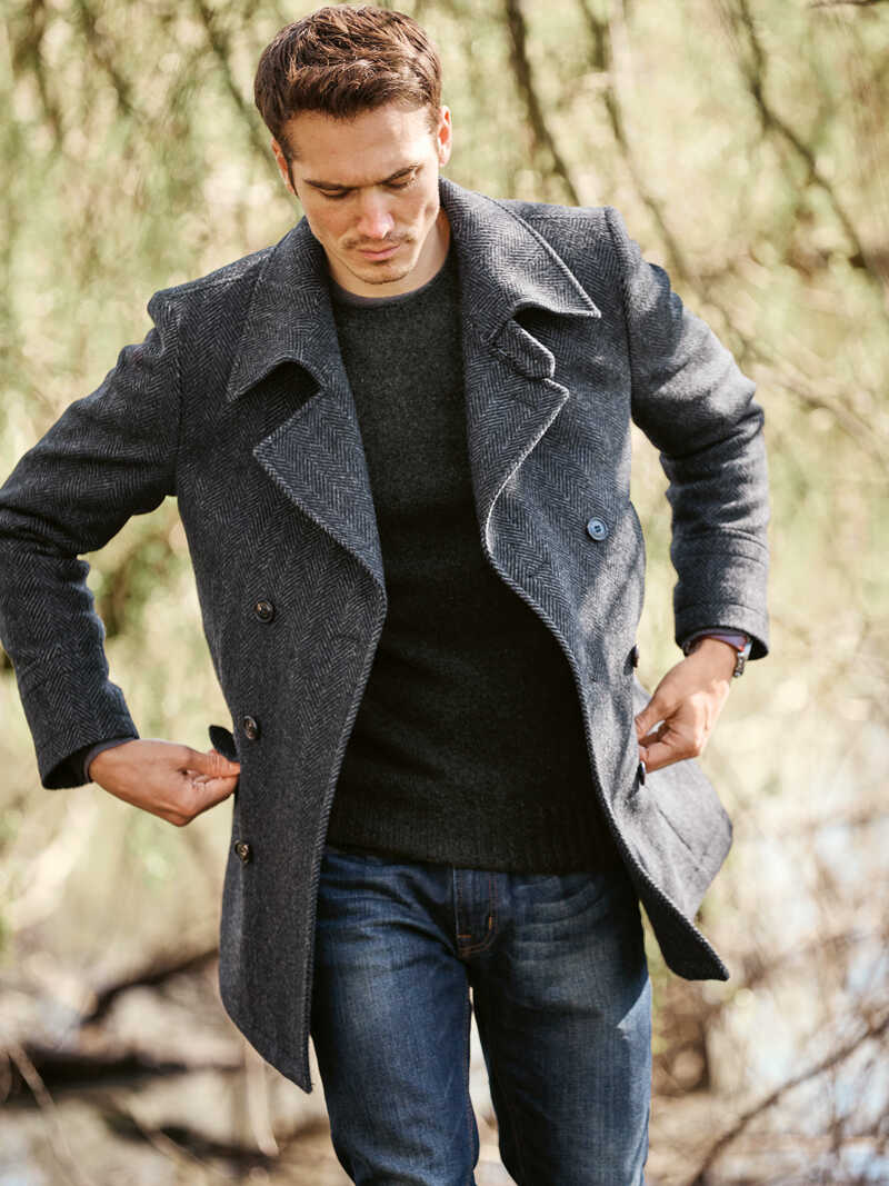 Cabanjacke aus Schurwolle fr Herren