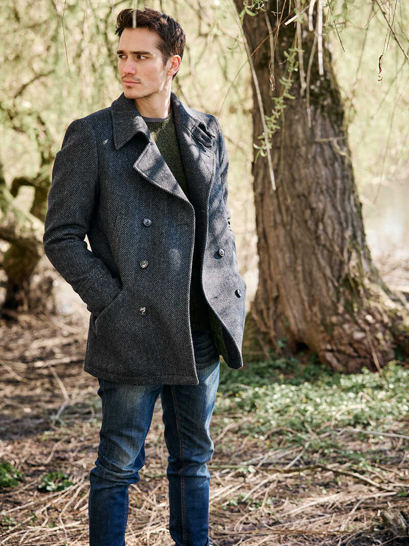 Cabanjacke aus Schurwolle fr Herren