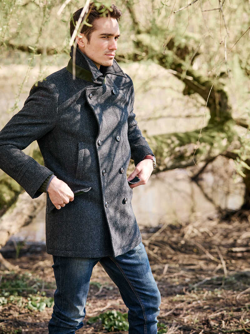 Cabanjacke aus Schurwolle fr Herren