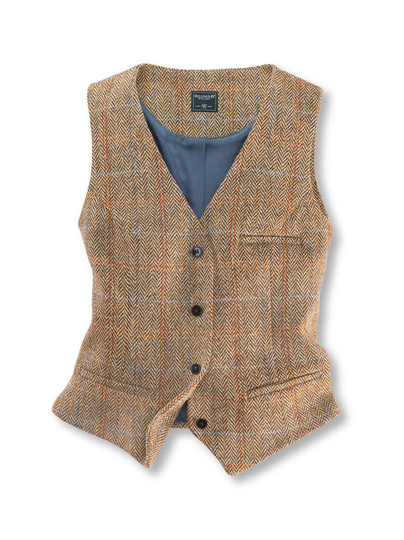 Produktbild zu Damenweste aus Harris Tweed