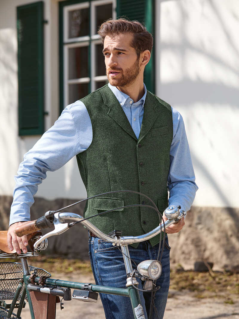Tweedweste fr Herren aus Tweed von Mallalieus of Delph
