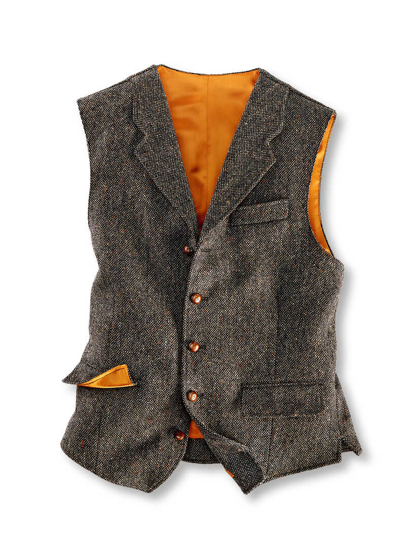 Tweedweste fr Herren aus Donegal Tweed