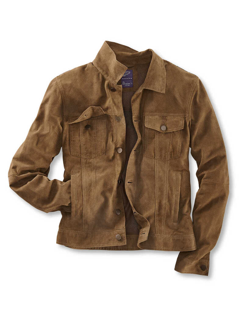 Lederjacke fr Herren im Jeansjacken-Stil