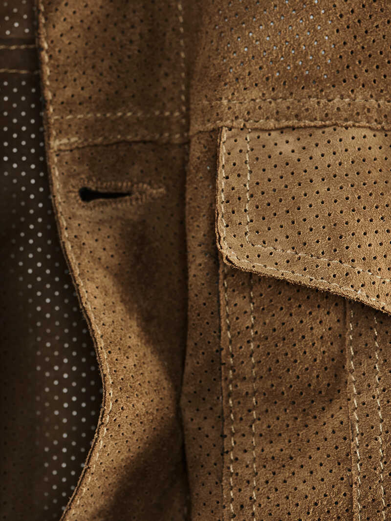 Lederjacke fr Herren im Jeansjacken-Stil