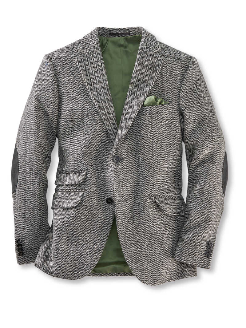 Fischgrat-Herren-Sakko aus Harris Tweed