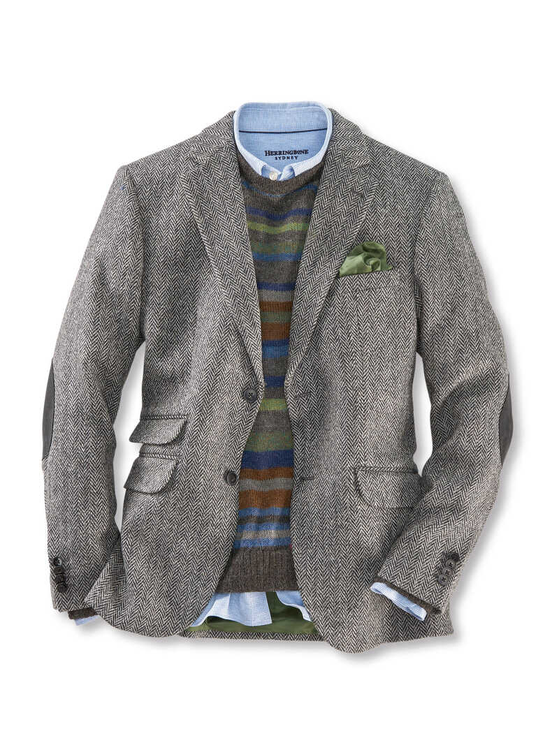 Fischgrat-Herren-Sakko aus Harris Tweed