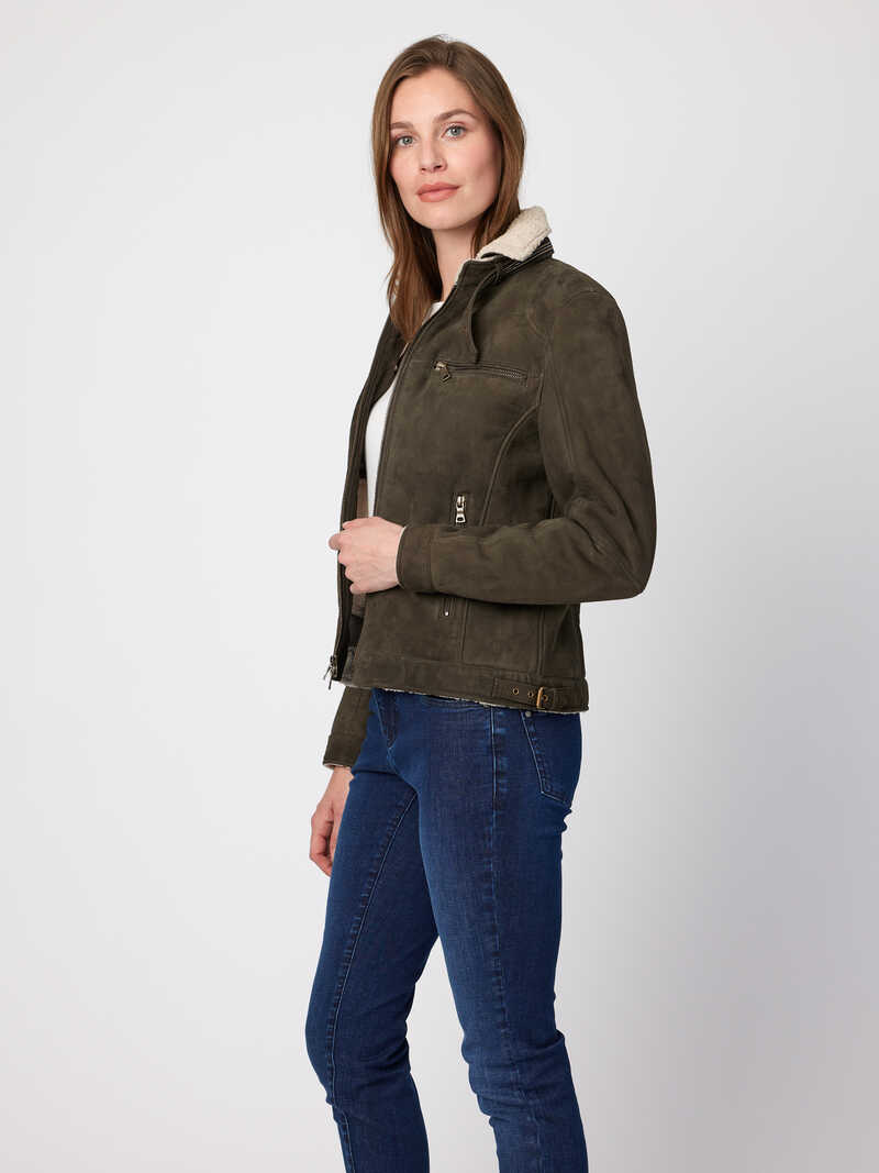 Alternatives Bild 2 zu Damen-Lederjacke im Bikerstil
