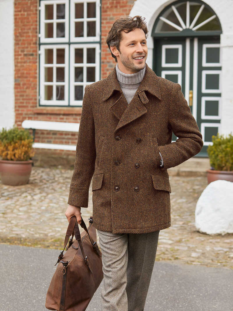 Alternatives Bild 2 zu Pea Coat aus Fischgrat-Tweed