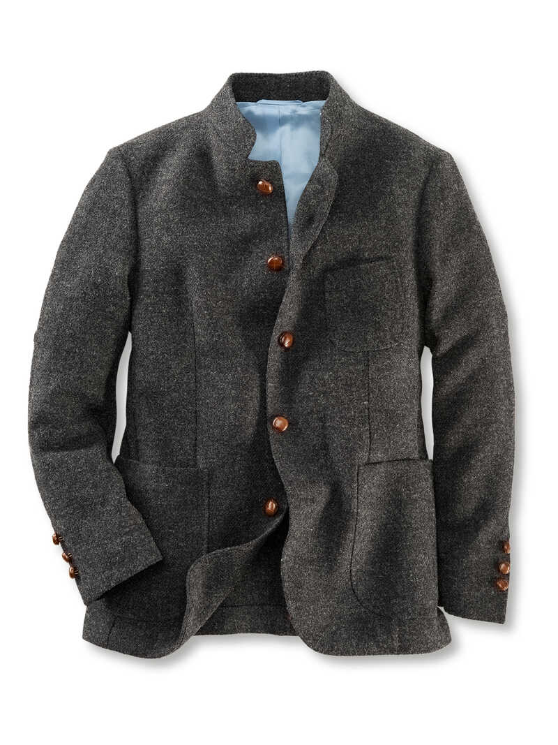 Harris-Tweed-Stehkragensakko