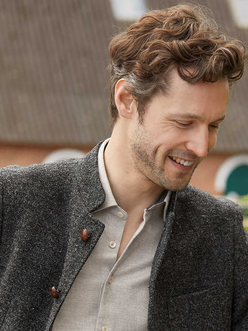 Harris-Tweed-Stehkragensakko