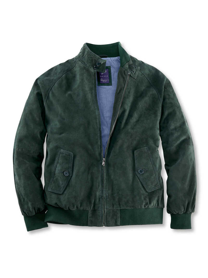 Leder-Blouson aus Ziegenvelours