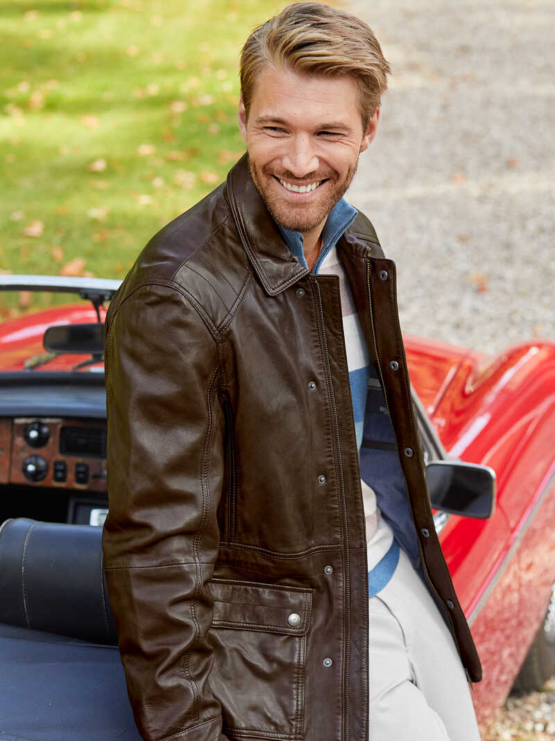 Herren-Lederjacke aus Lammnappa