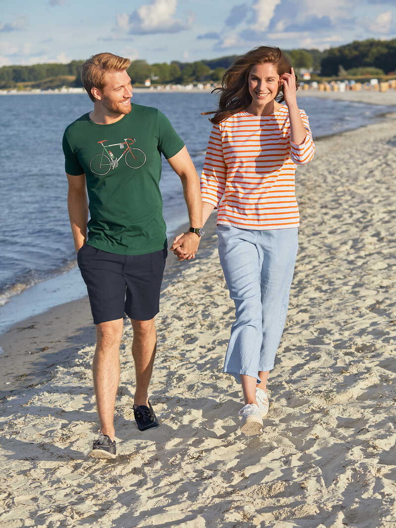 Bermuda aus Leinen-Baumwoll-Mix
