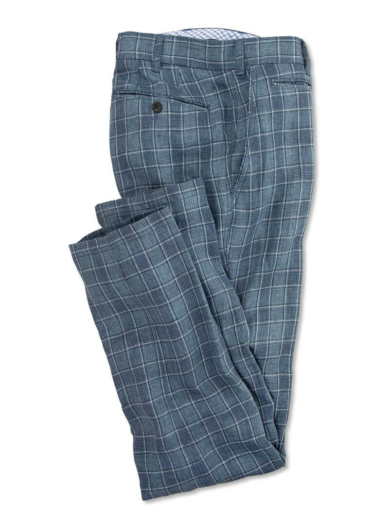 Leinen-Karohose im Brit Check