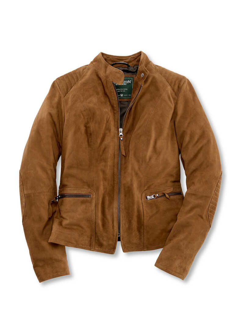Damen-Lederjacke im Biker Style