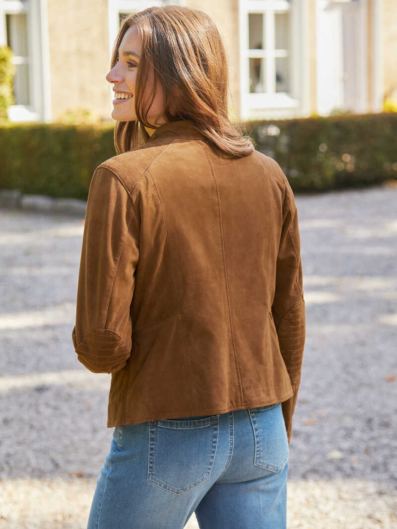 Damen-Lederjacke im Biker Style